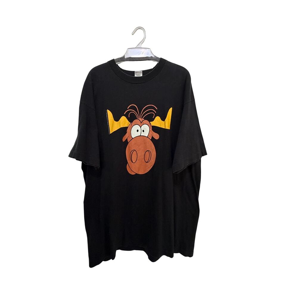 Taco Bell Bullwinkle Promo T-Shirt Size XXL Single Stitch USA Black Vintage 90s